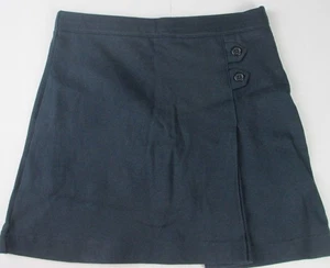 LANDS END Khaki Schuluniform Baumwolle Strick Skort Mädchen 7 *NEU* - Bild 1 von 4