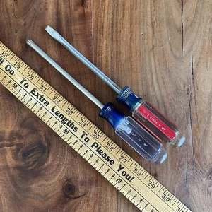 Vintage Craftsman Screwdrivers Phillips Flat/Slotted Made in the USA 41584 41297 - Foto 1 di 2