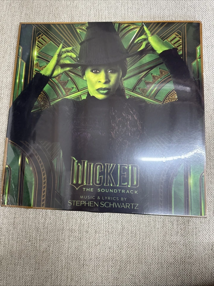 Wicked Soundtrack Elphaba Marbled Green Color Vinyl Bent Corner And Sealed - Image 1 of 3