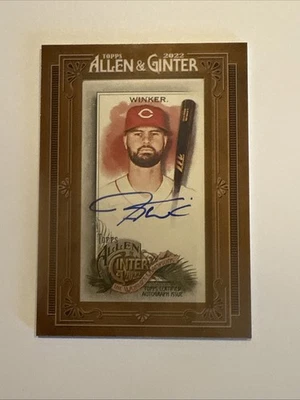 2022 Topps Allen & Ginter - Framed Mini Autographs Jesse Winker #MA-JW (AU) - Image 1 of 4