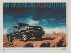 2004 Chevy Tahoe - "Today's Word Is Topography" Monument Valley - Print Ad Photo - Picture 1 of 1