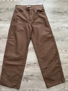 Uniqlo U Rounded Jeans Womens 28 Brown Full Length - Picture 1 of 16