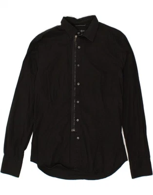 GUESS Mens Stretch Shirt Medium Black Cotton BW15 - Image 1 of 4