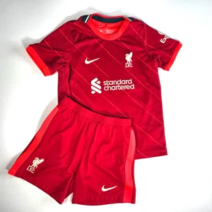 Nike Liverpool FC 2021/22 Home Football Kit -Shirt & Shorts - Size 7-8 Years - Picture 1 of 8