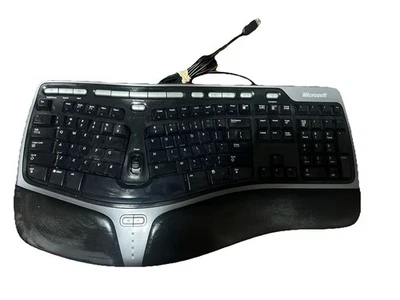 MICROSOFT Natural Ergonomic Keyboard 4000 V1.0 KU-0462 + Palm Lift Tested - Image 1 of 2