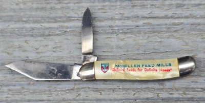 McMillen Feed Company Knife Advertising Hammer Brand Central Bean Grain Foto 1 de 4