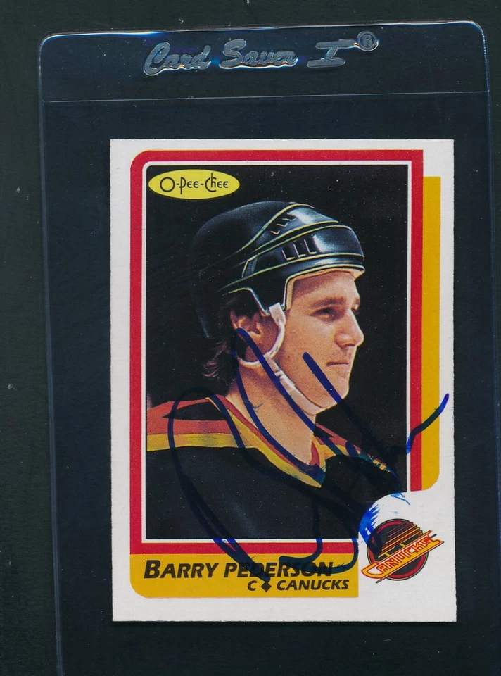1986/87 O-Pee-Chee #34 Barry Pederson Bruins Signed Auto *C752 - Image 1 of 1