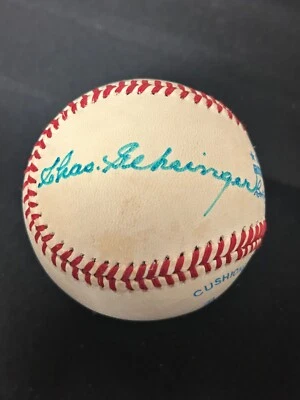 Charles Gehringer HOF Signed Auto Baseball Detroit Tigers PSA COA 887 - Image 1 of 3