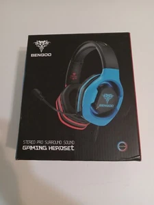 BENGOO G9500 Stereo Gaming Headset for PS4, PC, Xbox One Controller - Blue & Red - Picture 1 of 3