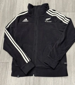 Adidas ALL Blacks New Zealand Track Rugby Jacket Full Zip Youth Size Medium M - Picture 1 of 15