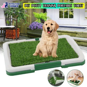 Three Layer Portable Indoor Dog Pet Potty Training Toilet Loo Pad Tray Grass Mat - Picture 1 of 12