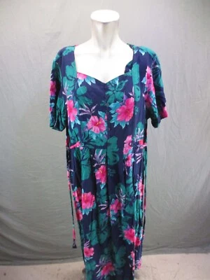 ERIKA Size 1X Womens Multicolor Anne Queen Neckline Back Zip Maxi Dress 285 - Изображение 1 из 4