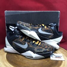 Nike Zoom Kobe 7 VII System Low Cheetah Size 9 488371-800 Snow Leopard Mamba VI