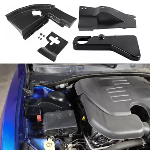 Juego completo de cubierta antipolvo lateral del capó del motor de fibra de carbono para Dodge Challenger 2015+ - Imagen 1 de 14