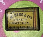 Antique Doll’s House Miniature Metal Match Box - Humorous Label - inc Matches