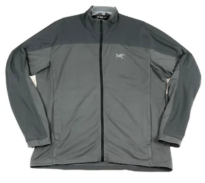 Arcteryx Stradium Jacket Mens XL Full Zip Fleece Lined Training Running Gray - Picture 1 of 13