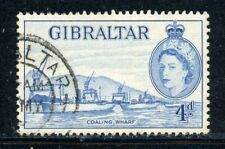GIBRALTAR 138 SG151 Used 1953-59 4p QEII Definitive Coaling Wharf CV$4