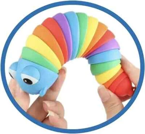 NEU wackeliges wackeliges Regenbogenspielzeug zum Entspannen von Handschmeichlern gelenkte sensorische Angst - Bild 1 von 5