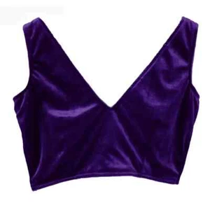 Designer Sari Sleevless Velvet Blouse Bollywood Women Crop Top Ethnic Choli - Picture 1 of 46
