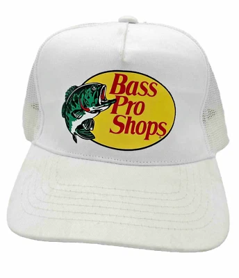 Gorra de camionero Bass Pro Shops blanca SnapBack ajustable Foto 1 de 4