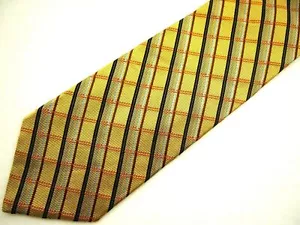 Jos A Bank Herren Krawatte Krawatte gold rot blau kariert 57" Karriere - Bild 1 von 4
