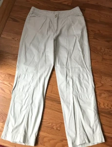 Women Cargo Pants 12 Loose High Waist Trousers Wide Leg Baggy Khaki 34"W x 31"L - Picture 1 of 7