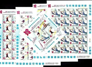 India - "SPORTS ~ LONDON 2012 OLYMPIC GAMES" MNH Set of 4 Sheetlets + MS 2012 - Picture 1 of 5