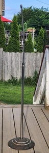 Vintage Cast Iron Base Microphone Floor Stand M1-6208-1 w/ Goose Neck - Picture 1 of 14