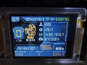 Nagelneuer Nerd Miner v2 mit 950 Kh/s Bitcoin Lotto Finde den Block zu 300K Euro - Bild 1 von 2