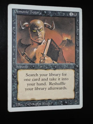 Demonic Tutor Revised MP Moderately Played MTG Magic the Gathering - Image 1 of 2