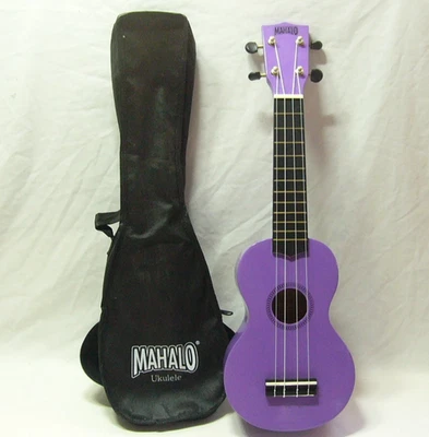 Mahalo Ukulele Rainbow Series Purple Soprano New in Case - image 1 of 4