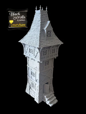 BLACK SCROLL GAMES 15/28/32mm Scale Medieval Fantasy watch tower Guardhouse Building D&D RPGS TTRPG