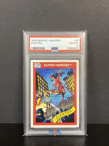 Marvel Universe 1990 Elektra #49 PSA Grade 8 NM-MT - Picture 1 of 2