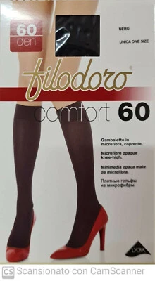 Filodoro Gambaletto 60 DEN coprente opaco microfibra super confortevole 3 paia - Imagem 1 de 4