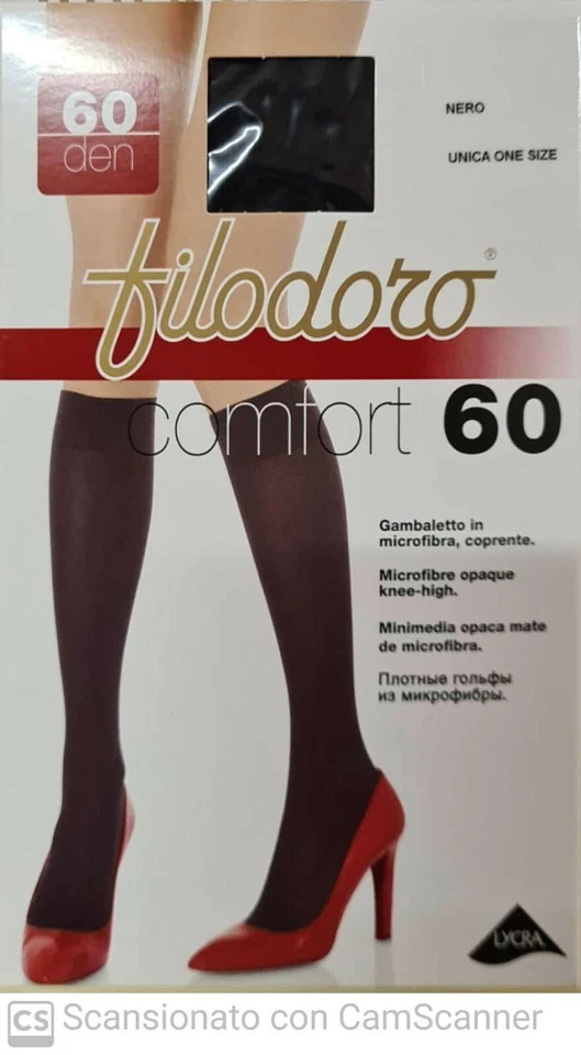 Filodoro Gambaletto 60 DEN coprente opaco microfibra super confortevole 3 paia Foto 1 de 4