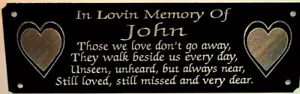 Love Heart Bench Memorial Plaque Plate Sign Personalised Engraved 140x55mm ... - Picture 1 of 5