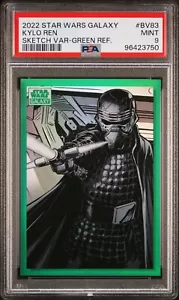 2022 Topps Star Wars Chrome Galaxy Kylo Ren Sketch Variant Green /99 PSA 9 Card - Bild 1 von 2