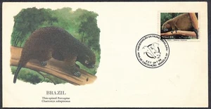 Brazil 2142 Thin-Spined Porcupine FDC 1988 National Audubon Society 50cz Postage - Picture 1 of 2