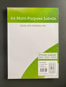 Etiquetas mate multiusos A4 21 por hoja 63,5 x 38,1 mm - 100 hojas (IVA INCLUIDO) - Imagen 1 de 1