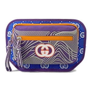 GUCCI GGNylon Belt Bag Nylon/Rubber Purple/Blue/Orange 752102 - Picture 1 of 12