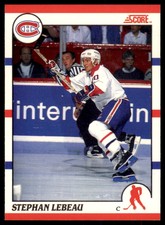 1990-91 Score Canadian Stephan Lebeau Rookie . Montreal Canadiens #262