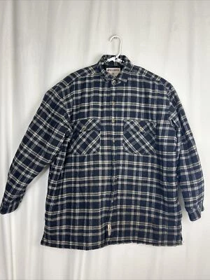 High Sierra Mens XL Blue Plaid Flanel Button Up Shirt Lined Cotton Nylon  - Image 1 of 4