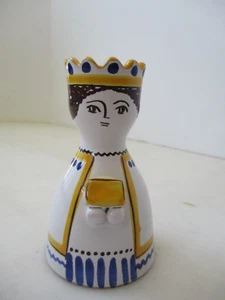 Campana de cena arte popular Talavera Clochette hecha en Checoslovaquia 4,25" vintage - Imagen 1 de 14