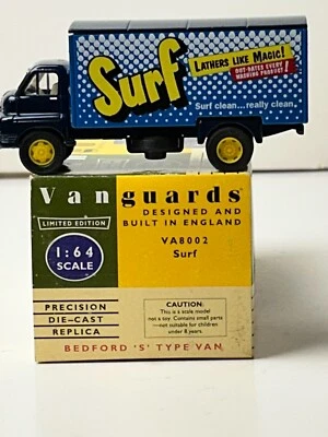 Camión de polvo de lavado de surf Corgi Vanguard escala 1:64 Bedford con caja original Foto 1 de 4