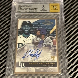 RC Auto Randy Arozarena Framed Autograph RC 2020 Topps Gold Label Blue /50 - Picture 1 of 4
