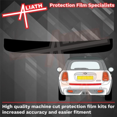 Adatto per Mini F55 F56 Paraurti Posteriore Top NERO Protezione Antigraffio Vernice Pellicola Protettiva - Immagine 1 di 4