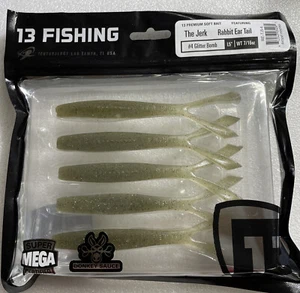 13 Fishing •The Jerk Rabbit Ear Tail 5"•Glitter Bomb•5-pack• - Picture 1 of 2