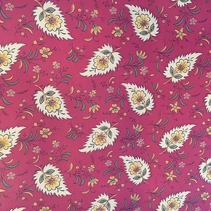 Vintage Wallpaper Floral Red French Country Ferns by Motif Double roll - Picture 1 of 3