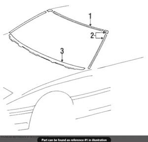 GENUINE TOYOTA SUPRA 1986-1992 OUTER UPPER WINDSHIELD MOULDING OEM 75531-14150 - Picture 1 of 1