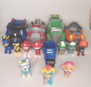 Nickelodeon Paw Patrol Paws & More Figures & Cars HTF! Lot Of 15